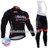 Set Langarmtrikot + Trägerhose Lange 2017 Bora-Hansgrohe Winter Thermal Fleece N003